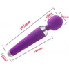 Super Krachtige Orale Clit Vibrators voor Dames USB Oplaadbare Av Magic Wand Vibrator Massager Volwassen Seksspeeltjes voor Vrouw Gevrij door DHL