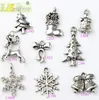 Stern-Weihnachtsbaum-Charme-Korn 100pcs / lot 17.4x24.2mm tibetanische silberne Anhänger-Art- und Weiseschmucksachen DIY passende Armband-Halsketten-Ohrringe L743