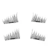 4 st / 2PAIRS 3D magnetiska falska ögonfransar Original Lash Eye Makeup Tillbehör Magnet Eye Lashes Extension Dropship