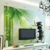 도매- 현대 가정 장식 커스텀 3D 벽화 벽면 침실 거실 소파 TV 배경 벽면 벽지 물 대나무 벽 벽화 종이