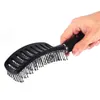 Wholesale- Bend Hair Comb Brush Anti-static Curved Vent Hair Comb Massager Hairbrush Salon Hairdressing Tool Barber Salon Hair Styling