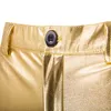 Erkek Pantolon Toptan-Moda Gecelik Erkek Parlak Jogger Altın Gümüş Sıska Sahne Hip Hop Pantolon Erkek Pantalon Homme Q25361