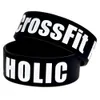 50 Stück CrossFit Holic 2,5 cm breites Silikon-Gummi-Armband, Sport-Dekoration, Logo, Erwachsenengröße als Werbegeschenk