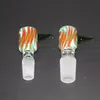 Bunte Räucherschale für Bong-Wasserpfeifen 14,4 mm 18,8 mm süße männliche Verbindung Glasschale HEADY hohe Borosilikatrohre Zubehör