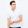 Vendita calda New Summer Fashion Mens T-shirt con scollo a V Slim Fit T-shirt a maniche corte Abbigliamento da uomo Trend T-shirt casual M-5XL