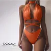 Brand Explosive sexy Women's Swimwear straps hanging neck two pieces of swimsuit bikini female NS042