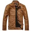 Großhandel - Neu kommen Motorradjacke Jaqueta de Couro Masculina Herren Lederjacken Herren Mäntel H327 ZJ0N an