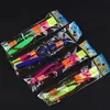 200PCS DHL Helicóptero Giratorio Flying Toy Amazing LED Light Rocket Party Fun Gift