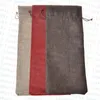 300 pièces emballage cadeau lin cordon vin rouge sacs bouteille de vin emballage jute rouge vin pochettes