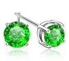 New Fashion Silver Plated Austrian Crystal Earrings for Men Women Diaomnd Zircon Stud Earrings Nice Gift brinco masculino Wholesale Price