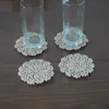 Ücretsiz kargo tığ Doily masa örtüsü 10 cm El Yapımı Tığ Işi Çiçek pamuk Danteller kupası mat kupa ped 20 adet / grup