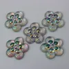 100pcs 20mm ab flowers flowers rhinestone beads beads acrylic rhinestone crystal no hole zz294