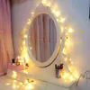 Christmas lights LED String Light 1M 2M 3M Small Battery Operated LED Light Silver Wire Copper String Light For Xmas Halloween Party Decor