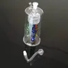 Tre spiralfärgslangar, unik oljebrännare glas Bongs rörrör Vattenrör Glasrör oljeplattor Rökning med dropper
