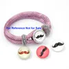 Großhandel Kostenloser Versand DIY Schmuck Austauschbare Lustige Schnurrbart Bart Knöpfe für Snap Schmuck Armband Schmuck DIY