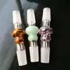 Color gourd adapter Wholesale Glass Hookah, Glass Water Pipe Fittings, Free Shipping