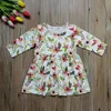 2018 Primavera Meninas Vestidos Boutique Roupas Meninas Vestidos Dos Miúdos para Meninas Manga Longa Vestido De Algodão Vestido Da Menina de Flor Da Criança Infantil Roupas