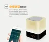 Night Light Bluetooth Speaker Portable Wireless Speaker table lamp with Microphone Smart Touch LED Mood Lamp Alarm Clock Radio TF Card