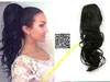 Fashion women wavy curly ponytail hairpiece 100 Human hair Drawstring ponytails brazilian virgin hair pony tail extension 140g #1 color