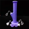 Púrpura 9,5 pulgadas Tubos de silicona Mini Bong Bong agua irrompibles Tubos pelele