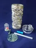 Accessoires de bongs en verre de bouteille d'eau de crochet long acrylique, tuyaux en verre de brûleur à mazout uniques tuyaux d'eau tuyaux en verre plates-formes pétrolières fumant avec le compte-gouttes