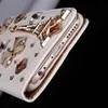 Bling strass brilhante torre Eiffel branco flip couro phone case capa para iphone 5g / 5s 6g / 6 s para samsung galaxy note5 bag case