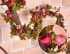 2.2M soie artificielle ROSE fausse fleur automne feuille jaune suspendus guirlande plantes fête maison mariage jardin décoration florale G403