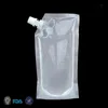 235ml / 423 ml / 1000 ml Toptan Stand-up Plastik İçecek Ambalaj Çantası Bezi Kılıfı İçecek Sıvı Suyu Süt Kahve Için