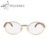 Wood Spectacles Frames Women Eyewear Original Metal Frame Fashion Men Glasses Round Wooden Eye With Box And Cases4224972