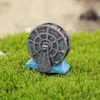 Waterwheel Resin Miniatyr Garden Dekoration Mini Vintage Fairy Hus Craft Micro Landskapsarkitektur Heminredning DIY Gåva