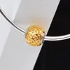 Edell 100% 925 Sterling Silver Bead Charm Guld Öppning Geometrisk Intuition Pärlor Passa Pandora Essence Bracelet DIY Smycken Födelsedagspresent