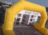 Good Quality Yellow Inflatable Arch Start Finish Line For Advertising With Removable Logo