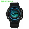 2017 New Fashion Sanda Brand Digital Sport Watch imperméable