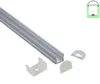 10 x 1 m Sets/Lot 30-Grad-Eck-Aluminiumprofil für LED und klares Linsen-Alu-U-Profil für Decken- oder Wandleuchten