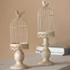 Nowy Projektowy Świecznik Uchwyt Fabryczny Sprzedaż Europa BirdCage Lantern Continental Iron Candle Holders Wedding Home Candlestick Freeship