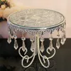 top grade crystal cake stand with silver color stand / wedding centerpiece