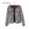 Vente en gros - Style européen et américain femmes vestes courtes rétro imprimé floral col rond à manches longues Cardigan femme broderie manteau 329