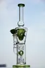 Large Glass Bong Green Straight Glass Bongs Blue Fab Egg Recycler Free Shipping