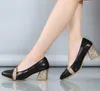 Kadınlar Lüks Tıknaz Topuk Sivri Toes Ayakkabı Bayanlar Zarif Düğün Ayakkabı Büyük Boy Nefes Ofis Ayakkabı Kadınlar Ücretsiz Nakliye Pompalar