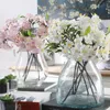 20pcs人工桜の花シルクスモールフラワーブライダルハイドラアジサイホームガーデン装飾パーティーの偽の花の結婚式の装飾新品