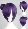 Livraison gratuite en gros Hot Konan Anime Cosplay Costume perruque courte droite violet foncé