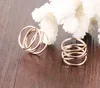 Korean Style Index Finger Rings Stainless Steel Bird's Nest Hollow Carved Rose Gold Plated Rings for Women