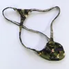 Mens Thong Bulge Pouch T-Back Grape Smugglers G4034 Camo Green Baddräkt Tyg Ny stil mode