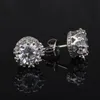 Neue eingetroffene Bolzen-Frauen 925 Sterlingsilber-Kronen-Hochzeits-Bolzen-Ohrring-glänzender Kristall simulierte Diamant-Verlobungs-schöner Schmuck