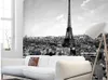 Popüler Estetik Modern Fransız Şehir Eyfel Kulesi Siyah ve Beyaz Manzara Duvar