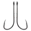 100pcs 92247 Anzuelos de pesca de acero con alto contenido de carbono Black Offset Long Barbed Shank Baitholder Bait Hook Size 1-6 / 0