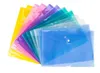 Transparante knopmappen PP plastic archieftas Multi kleuren Waterdicht bestand Zak archivering opslag student briefpapier SN2649