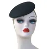 Круглый женский шерстяной фетровый берет-таблетка, шляпа-шляпа, шляпа-шапка для коктейлей, вечеринок, рукоделия, шляпа «сделай сам», A227