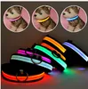 LED Nylon Pet Dog Collar Night Bezpieczeństwo Bezpieczeństwo Glow Flashing Dog Cat Collar LED Luminous Small Dogs Collars USB Akumulator 10szt