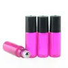 1/6OZ Glass Perfume Bottles 5ml Colorful Roll On Fragrances Essential Oil Container with Stainless Steel Roller Ball